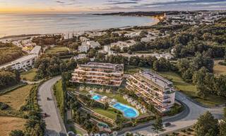 Stijlvolle nieuwbouwappartementen met subliem zeezicht te koop in Mijas Costa, Costa del Sol 775380 