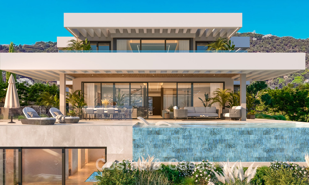 Geavanceerde designervilla met prachtig zeezicht te koop in El Madroñal, Benahavis - Marbella 775263