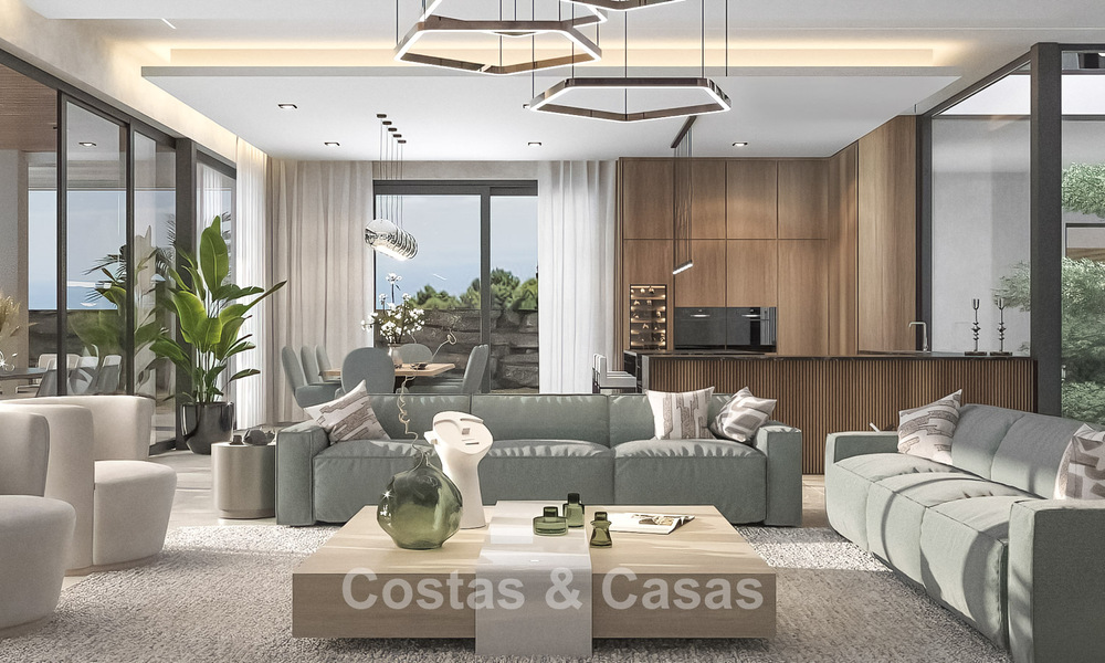 Geavanceerde designervilla met prachtig zeezicht te koop in El Madroñal, Benahavis - Marbella 775266