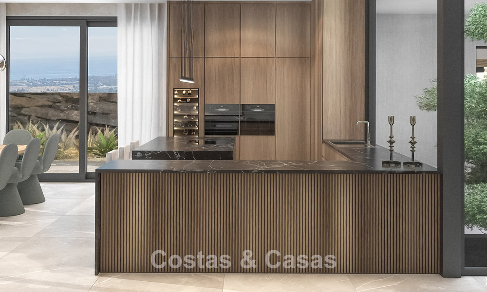 Geavanceerde designervilla met prachtig zeezicht te koop in El Madroñal, Benahavis - Marbella 775268