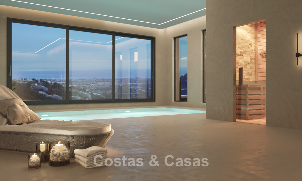 Geavanceerde designervilla met prachtig zeezicht te koop in El Madroñal, Benahavis - Marbella 775270