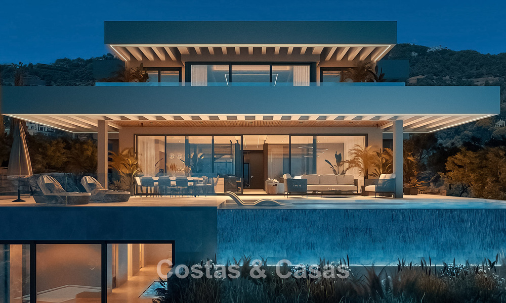 Geavanceerde designervilla met prachtig zeezicht te koop in El Madroñal, Benahavis - Marbella 775272