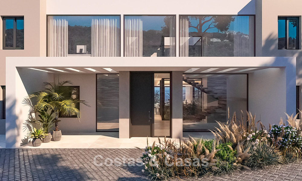 Geavanceerde designervilla met prachtig zeezicht te koop in El Madroñal, Benahavis - Marbella 775275