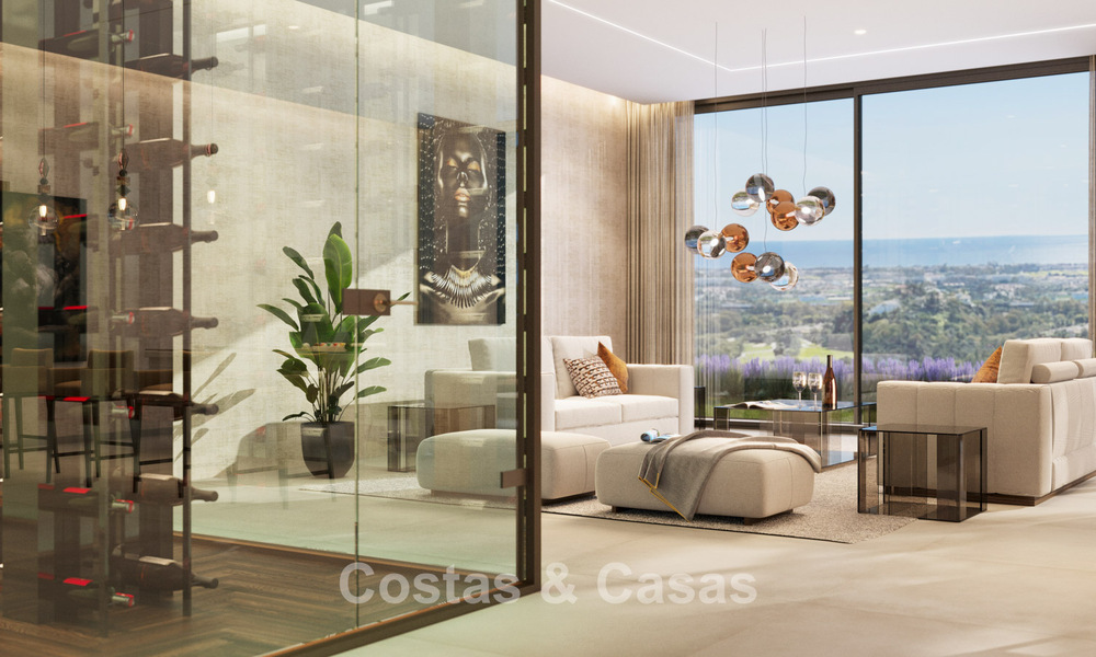 Indrukwekkende moderne nieuwbouwvilla met adembenemend uitzicht te koop in het exclusieve El Madroñal, Benahavis - Marbella 775292