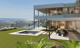 Indrukwekkende moderne nieuwbouwvilla met adembenemend uitzicht te koop in het exclusieve El Madroñal, Benahavis - Marbella 775296 