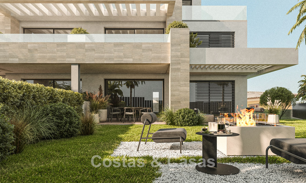 Nieuw op de markt. Stijlvolle boutique appartementen te koop op loopafstand van het strand met zeezicht in West Estepona 775435