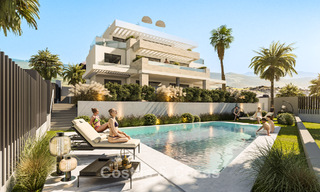 Nieuw op de markt. Stijlvolle boutique appartementen te koop op loopafstand van het strand met zeezicht in West Estepona 775436 
