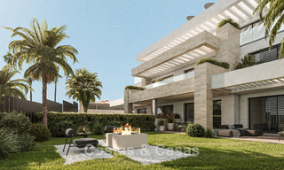 Nieuw op de markt. Stijlvolle boutique appartementen te koop op loopafstand van het strand met zeezicht in West Estepona 775437 