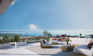 Nieuw op de markt. Duurzame nieuwe appartementen met zeezicht te koop op loopafstand van het strand in West-Estepona 775816 