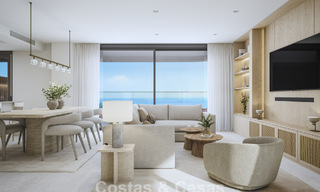 Nieuw op de markt. Duurzame nieuwe appartementen met zeezicht te koop op loopafstand van het strand in West-Estepona 775817 