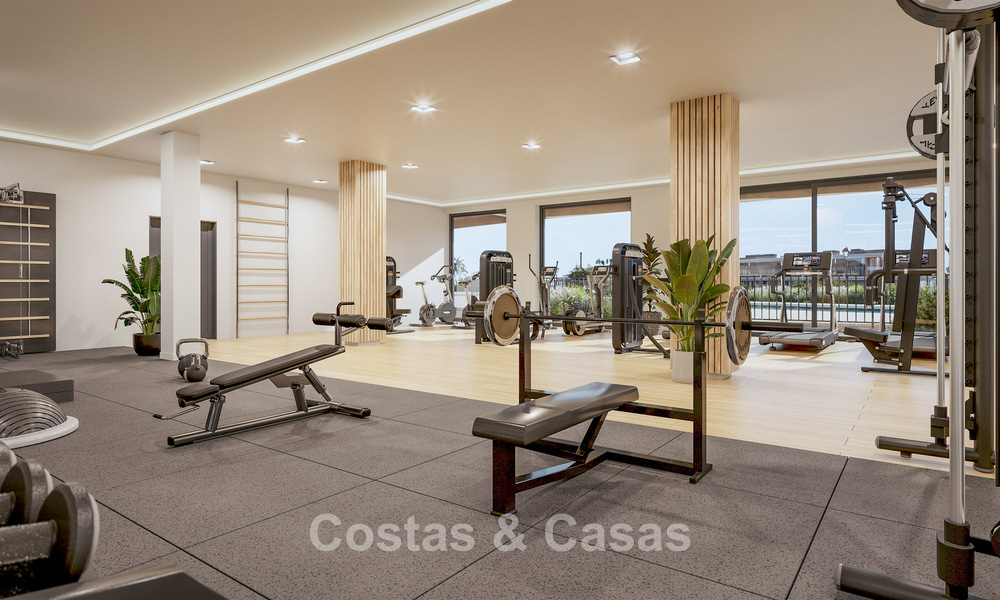 Nieuw op de markt. Duurzame nieuwe appartementen met zeezicht te koop op loopafstand van het strand in West-Estepona 775823