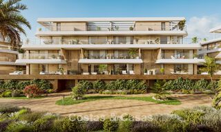Nieuw op de markt. Duurzame nieuwe appartementen met zeezicht te koop op loopafstand van het strand in West-Estepona 775828 