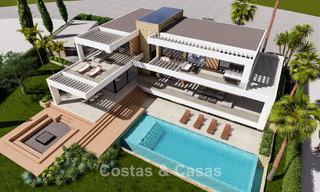 Moderne luxevilla met magnifiek golf- en zeezicht te koop in een vijfsterren golfresort in Marbella - Benahavis 776710 