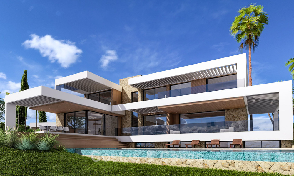 Moderne luxevilla met magnifiek golf- en zeezicht te koop in een vijfsterren golfresort in Marbella - Benahavis 776711