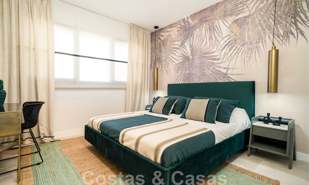 Moderne, halfvrijstaande villa met uitzicht op zee te koop in een luxe resort in Mijas Costa, Costa del Sol 776826