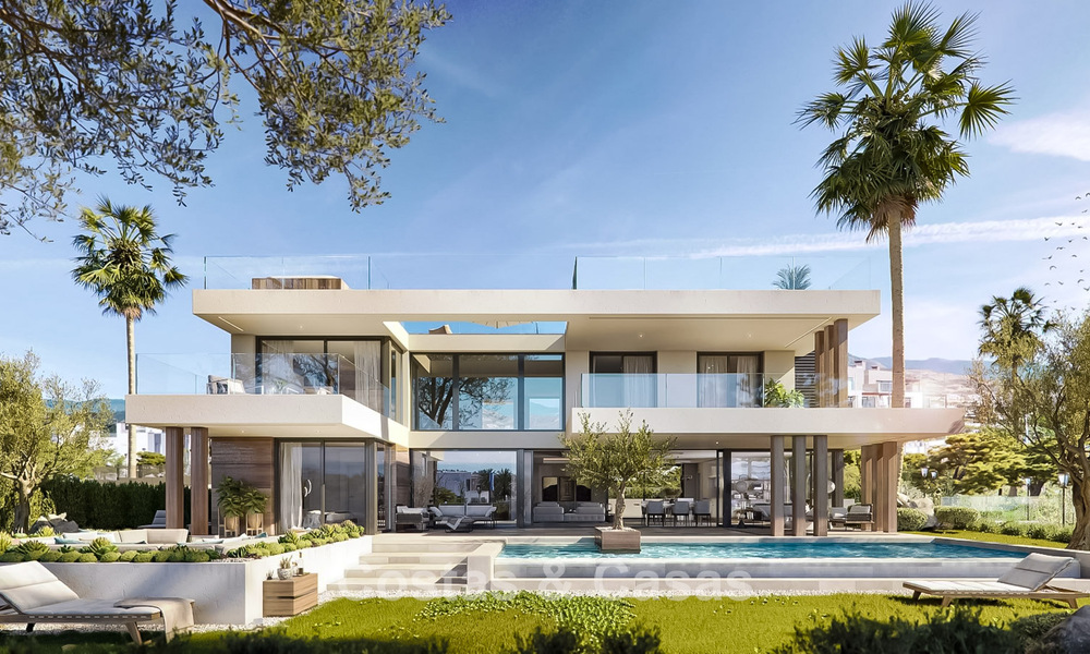 Off-plan luxevilla met modern design te koop in een vijfsterren golfresort in Marbella - Benahavis 777419
