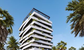 6 luxueuze duplex penthouses met open zeezicht te koop direct aan de strandboulevard van Malaga centrum 777524 