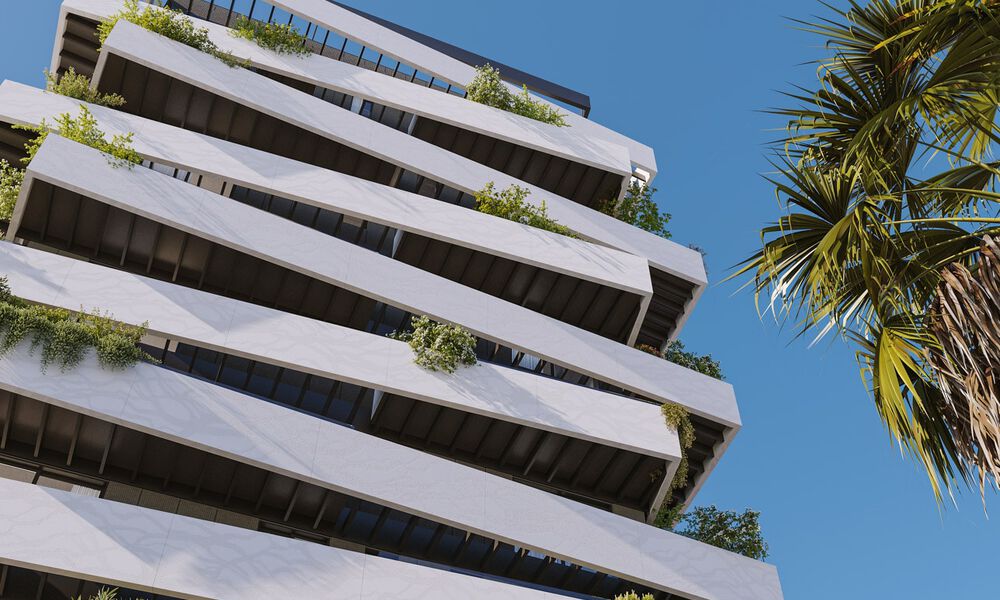 6 luxueuze duplex penthouses met open zeezicht te koop direct aan de strandboulevard van Malaga centrum 777525