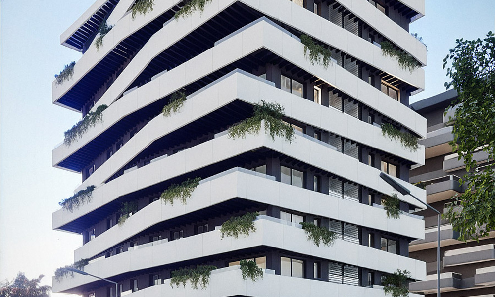 6 luxueuze duplex penthouses met open zeezicht te koop direct aan de strandboulevard van Malaga centrum 777530