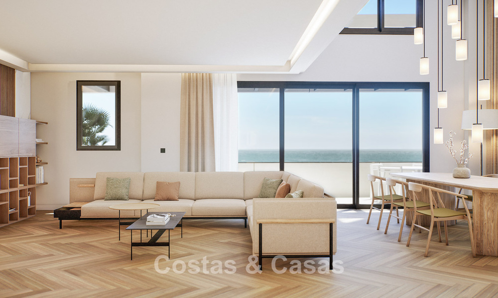 6 luxueuze duplex penthouses met open zeezicht te koop direct aan de strandboulevard van Malaga centrum 777560