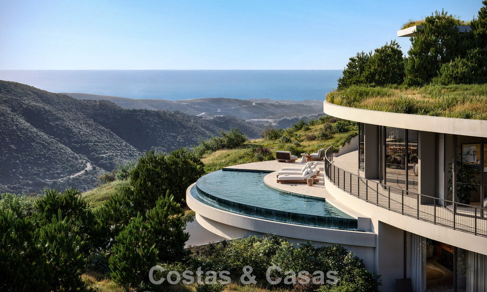 Indrukwekkende designvilla van wereldklasse te koop met panoramisch zeezicht in de heuvels van Marbella - Benahavis 778574