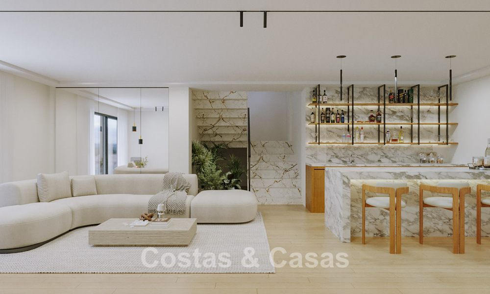 Vernieuwbouwproject: luxevilla te koop met modern-mediterraan ontwerp en zeezicht in Nueva Andalucia, Marbella 779071