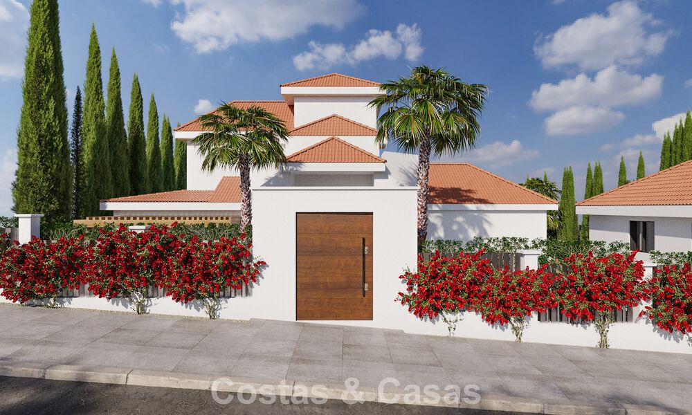Vernieuwbouwproject: luxevilla te koop met modern-mediterraan ontwerp en zeezicht in Nueva Andalucia, Marbella 779076