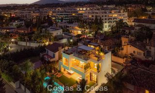 Instapklare, geavanceerde luxevilla te koop op een steenworp van het strand op Marbella’s begeerde Golden Mile 779397 