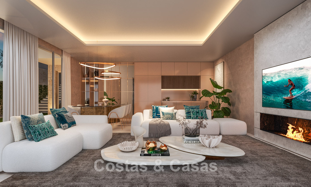 3 Luxueuze villa’s met onbelemmerd zeezicht te koop in een golfomgeving van Mijas Costa, Costa del Sol 779077