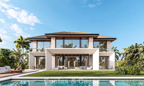 Ruwbouw met basisproject te koop gelegen in een beveiligde woonwijk van Marbella - Benahavis 779475