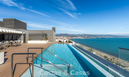 Exclusief, modern appartement met panoramisch zeezicht te koop, direct a/d strandpromenade in Malaga stad 779904