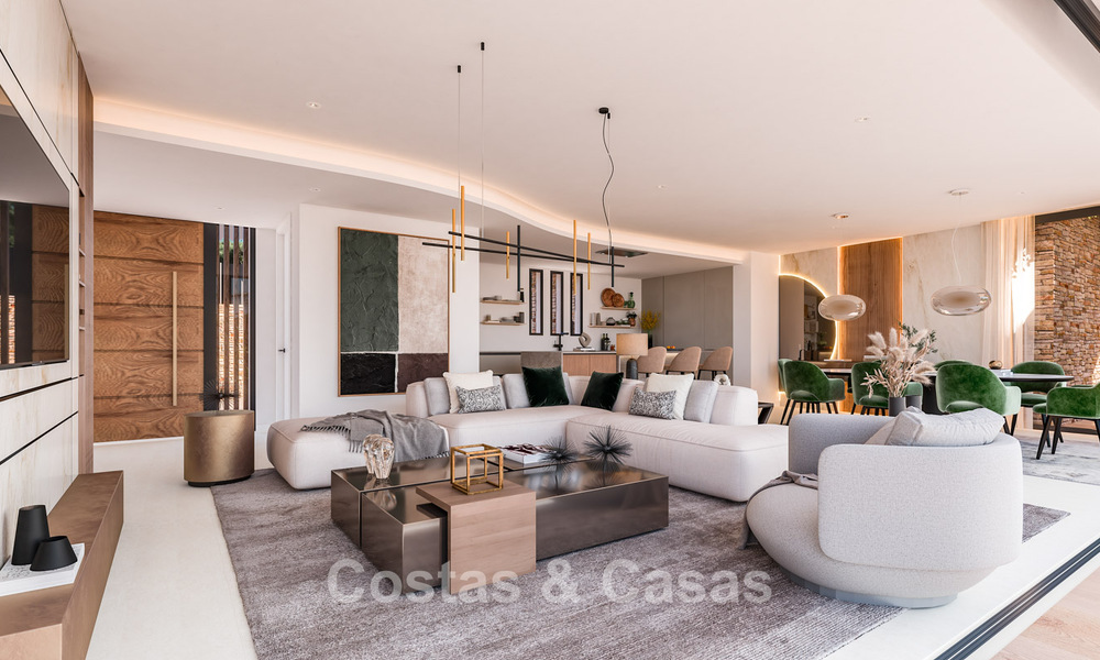 Nieuw op de markt. Geavanceerde nieuwbouwvilla te koop in een beveiligde wijk op de Golden Mile van Marbella 779922