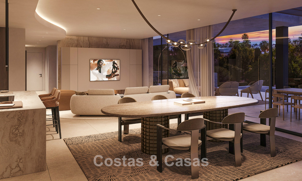 Nieuw op de markt. High-end nieuwbouwvilla te koop in een populaire, beveiligde wijk op de Golden Mile van Marbella 779928