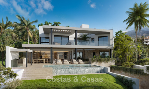 Nieuw op de markt. High-end nieuwbouwvilla te koop in een populaire, beveiligde wijk op de Golden Mile van Marbella 779933