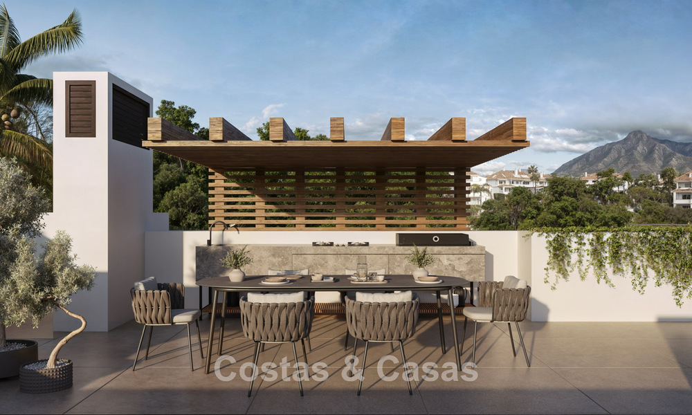 Nieuw op de markt. High-end nieuwbouwvilla te koop in een populaire, beveiligde wijk op de Golden Mile van Marbella 779939