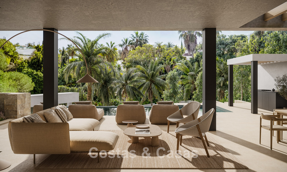 Nieuw op de markt. High-end nieuwbouwvilla te koop in een populaire, beveiligde wijk op de Golden Mile van Marbella 779946