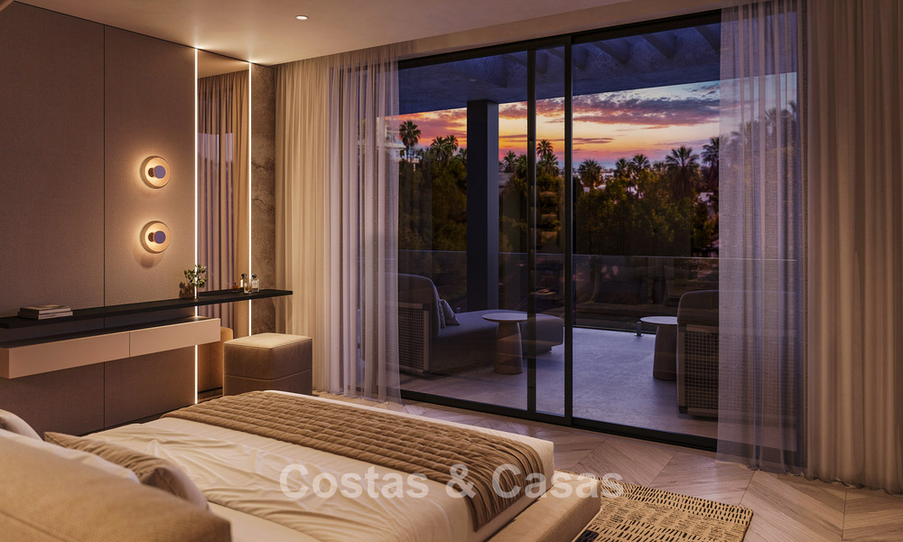 Nieuw op de markt. High-end nieuwbouwvilla te koop in een populaire, beveiligde wijk op de Golden Mile van Marbella 779948