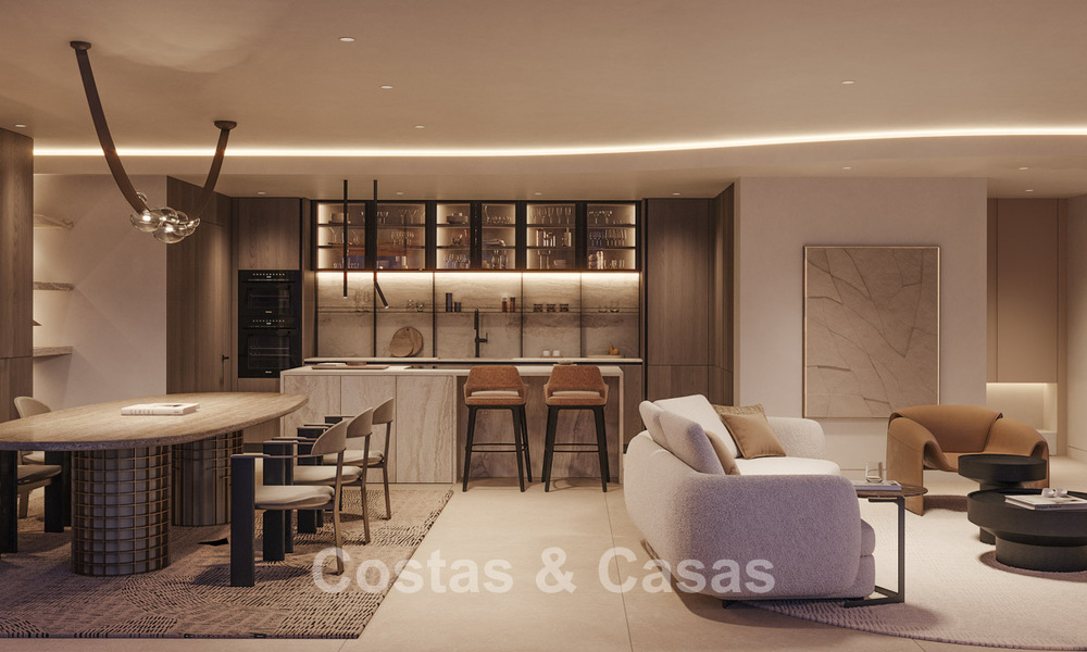 Nieuw op de markt. High-end nieuwbouwvilla te koop in een populaire, beveiligde wijk op de Golden Mile van Marbella 779956