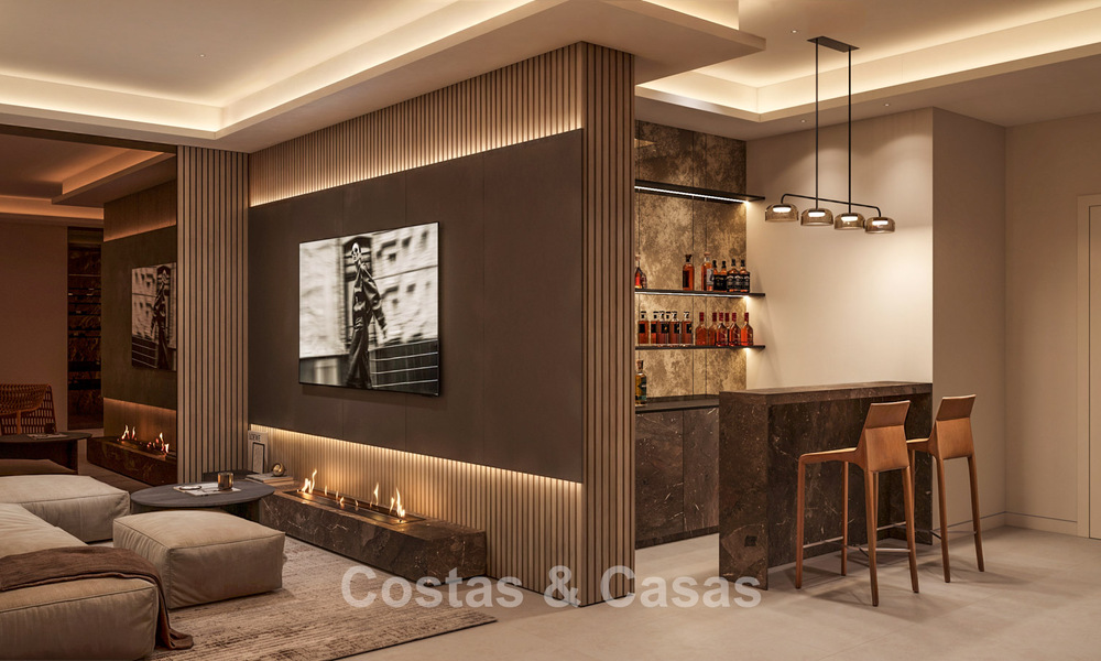 Nieuw op de markt. High-end nieuwbouwvilla te koop in een populaire, beveiligde wijk op de Golden Mile van Marbella 779958