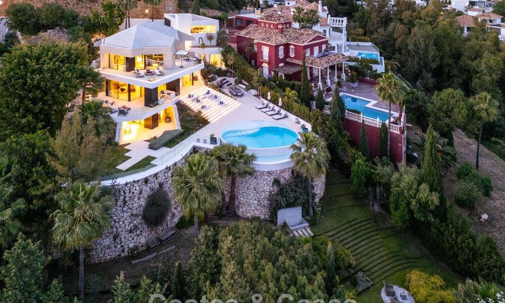 Avant-garde desginervilla met panoramisch zeezicht te koop in een gated community in Benahavis - Marbella 779972