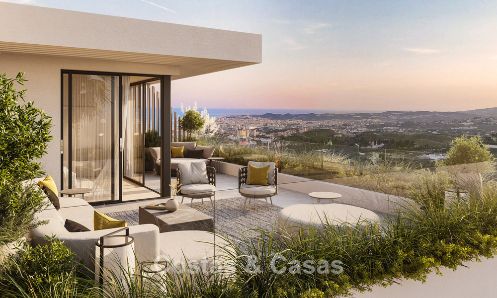 Modernistische, off-plan appartementen met fenomenaal zeezicht te koop in Mijas, Costa del Sol 780066