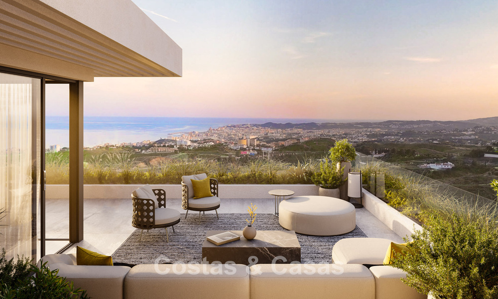 Modernistische, off-plan appartementen met fenomenaal zeezicht te koop in Mijas, Costa del Sol 780068
