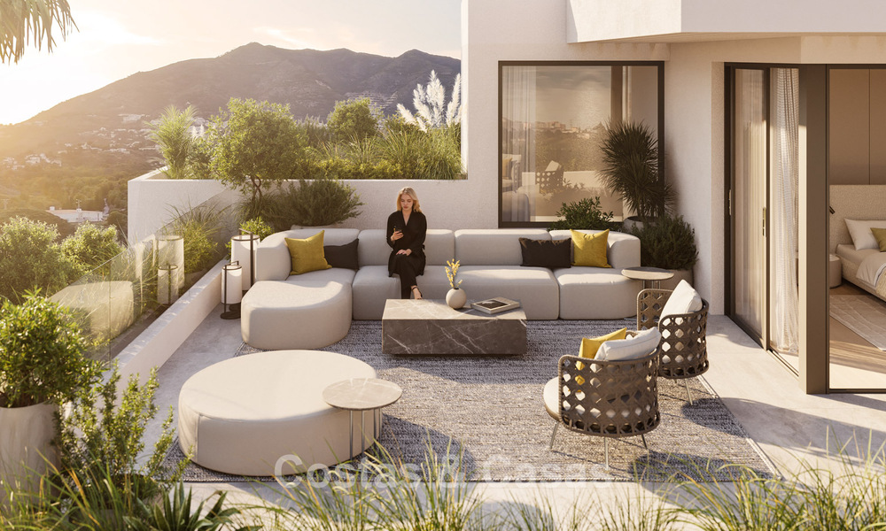 Modernistische, off-plan appartementen met fenomenaal zeezicht te koop in Mijas, Costa del Sol 780080