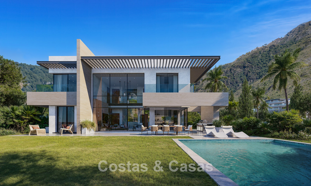 Luxueuze, moderne, off-plan villa’s met onbelemmerd zeezicht te koop in Mijas, Costa del Sol 780092