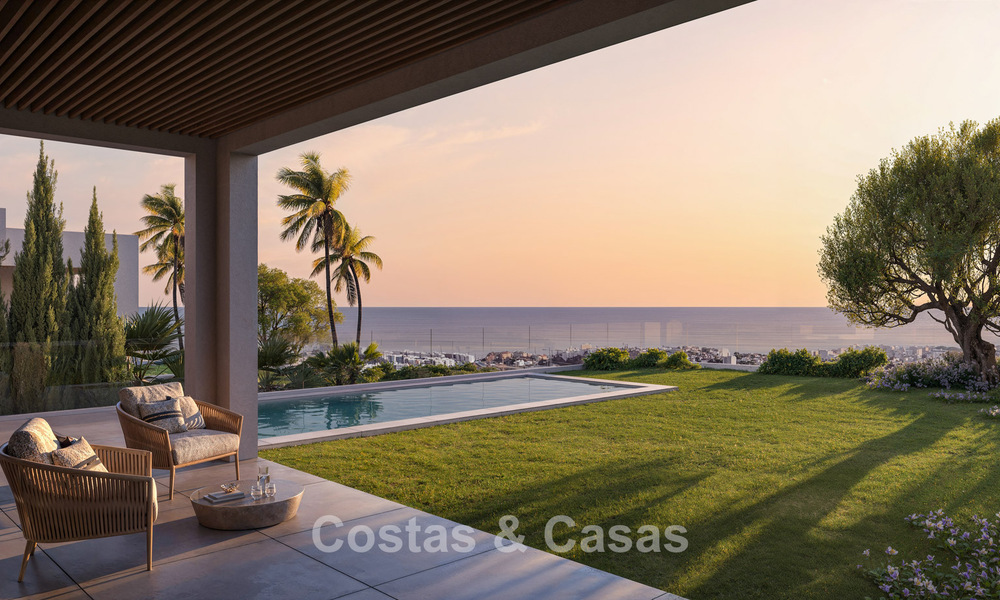 Luxueuze, moderne, off-plan villa’s met onbelemmerd zeezicht te koop in Mijas, Costa del Sol 780096