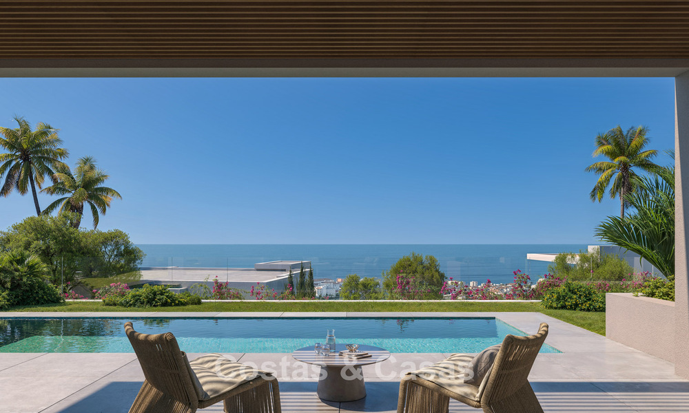 Luxueuze, moderne, off-plan villa’s met onbelemmerd zeezicht te koop in Mijas, Costa del Sol 780098