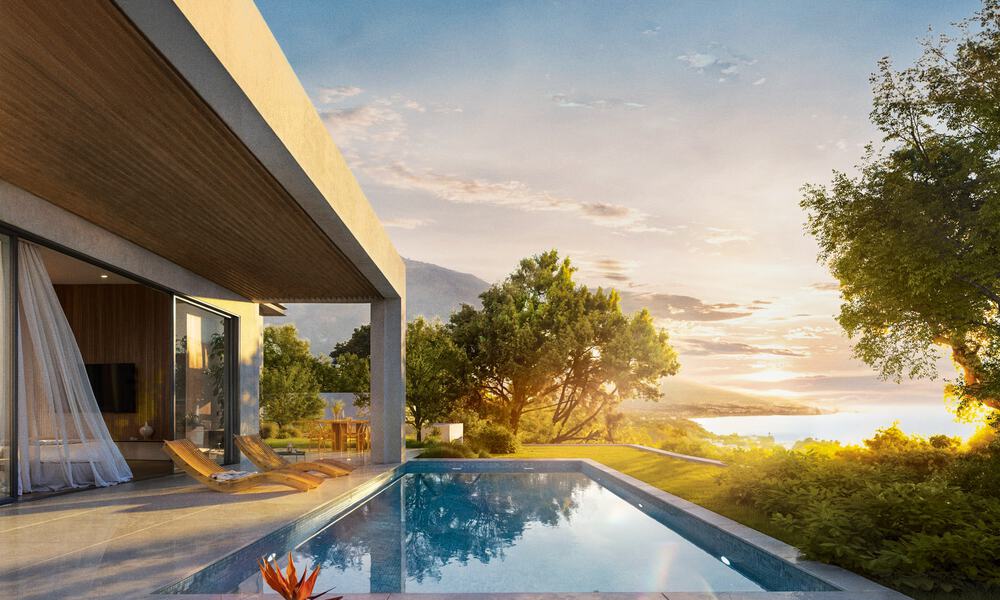 Luxueuze, moderne, off-plan villa’s met onbelemmerd zeezicht te koop in Mijas, Costa del Sol 780100
