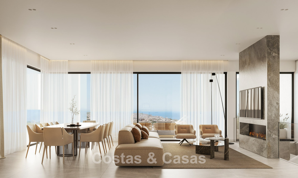 Luxueuze, moderne, off-plan villa’s met onbelemmerd zeezicht te koop in Mijas, Costa del Sol 780103