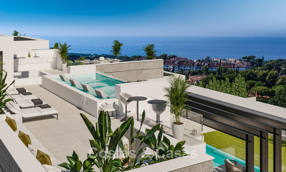 2 gesofisticeerde nieuwbouwvilla’s met zeezicht te koop dicht bij alle voorzieningen op de befaamde Golden Mile van Marbella 780245