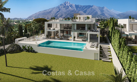2 gesofisticeerde nieuwbouwvilla’s met zeezicht te koop dicht bij alle voorzieningen op de befaamde Golden Mile van Marbella 780247